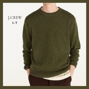 JCrew Men’s Rugged Merino Wool Crew Neck Sweater Green